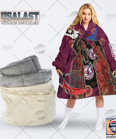 Personalized Manly Warringah Sea Eagles Naidoc Blanket Hoodie Hoodie Blanket