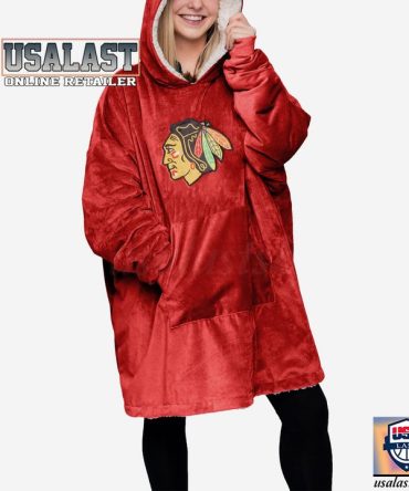Chicago Blackhawks Red Blanket Hoodie Hoodie Blanket