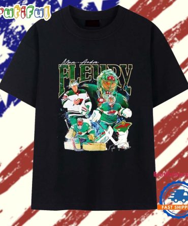 Marc-Andre Fleury Minnesota Wild Hockey Signature Collage T Shirt