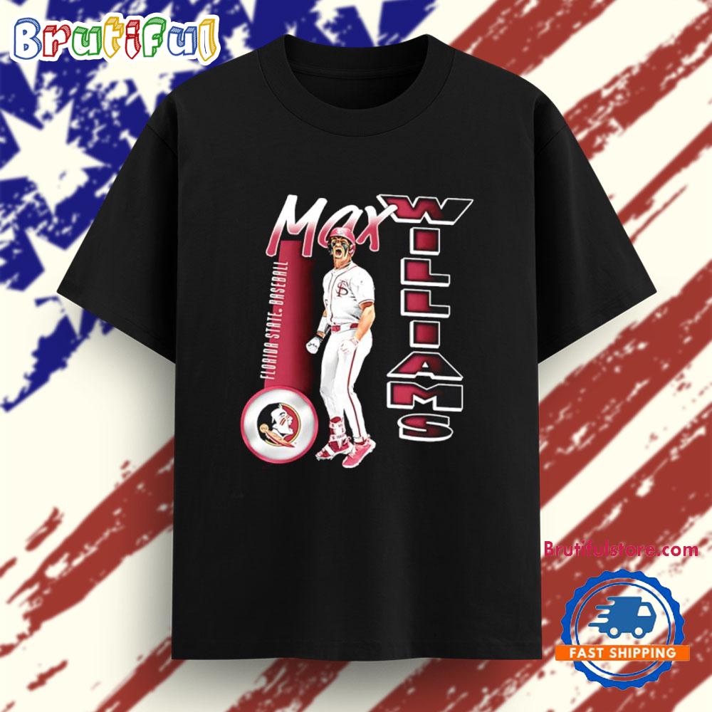 Max Williams Florida State Baseball Portrait T Shirt