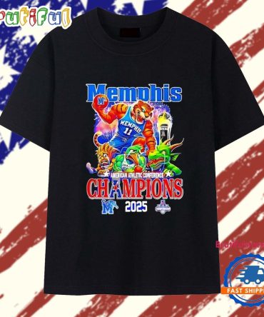 Memphis Tigers 2025 American Athletic Conference Champions Mascot T Shirt