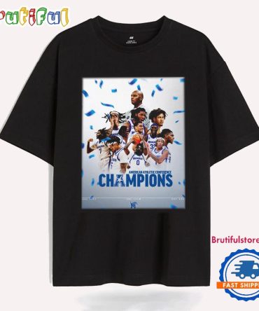 Memphis Tigers Men’S Basketball 2025 Aac Tournament Champions Go Tigers Go T Shirt