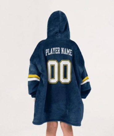 Michigan Wolverines Custom Your Player Name/Number Blanket Hoodie, Snuggie