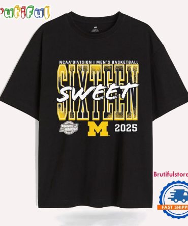 Michigan Wolverines 2025 Ncaa Men’S Basketball Tournament March Madness Sweet 16 T Shirt