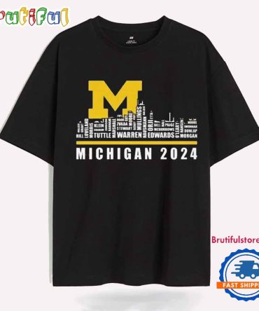 Michigan Wolverines Football City Skyline 2024 T Shirt