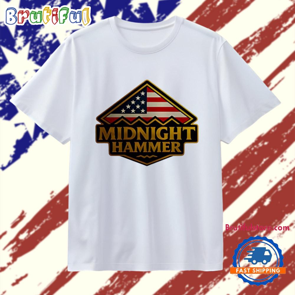 Midnight Hammer B-2 Super Hero American Flag T Shirt