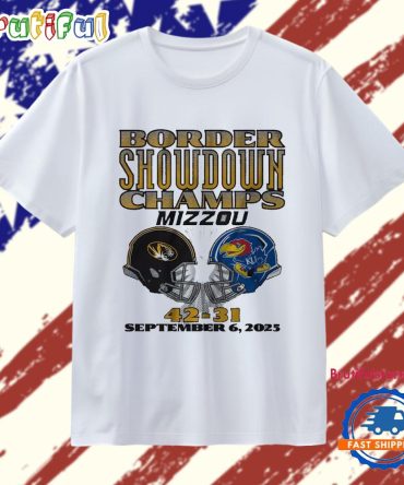 Missouri Tigers Vs. Kansas Jayhawks 42-31 September 6, 2025 Border Showdown Champs Mizzou T Shirt