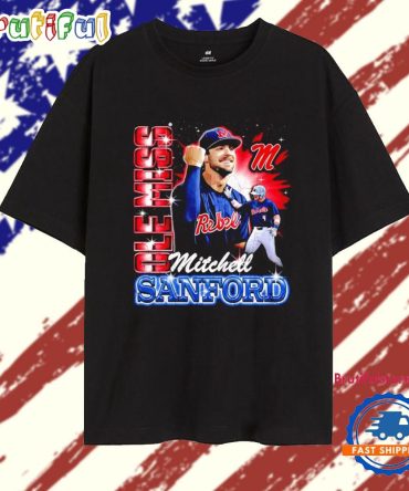 Mitchell Sanford Ole Miss Baseball Player Collage T Shirt