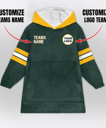 Green Bay Football Blanket Hoodie