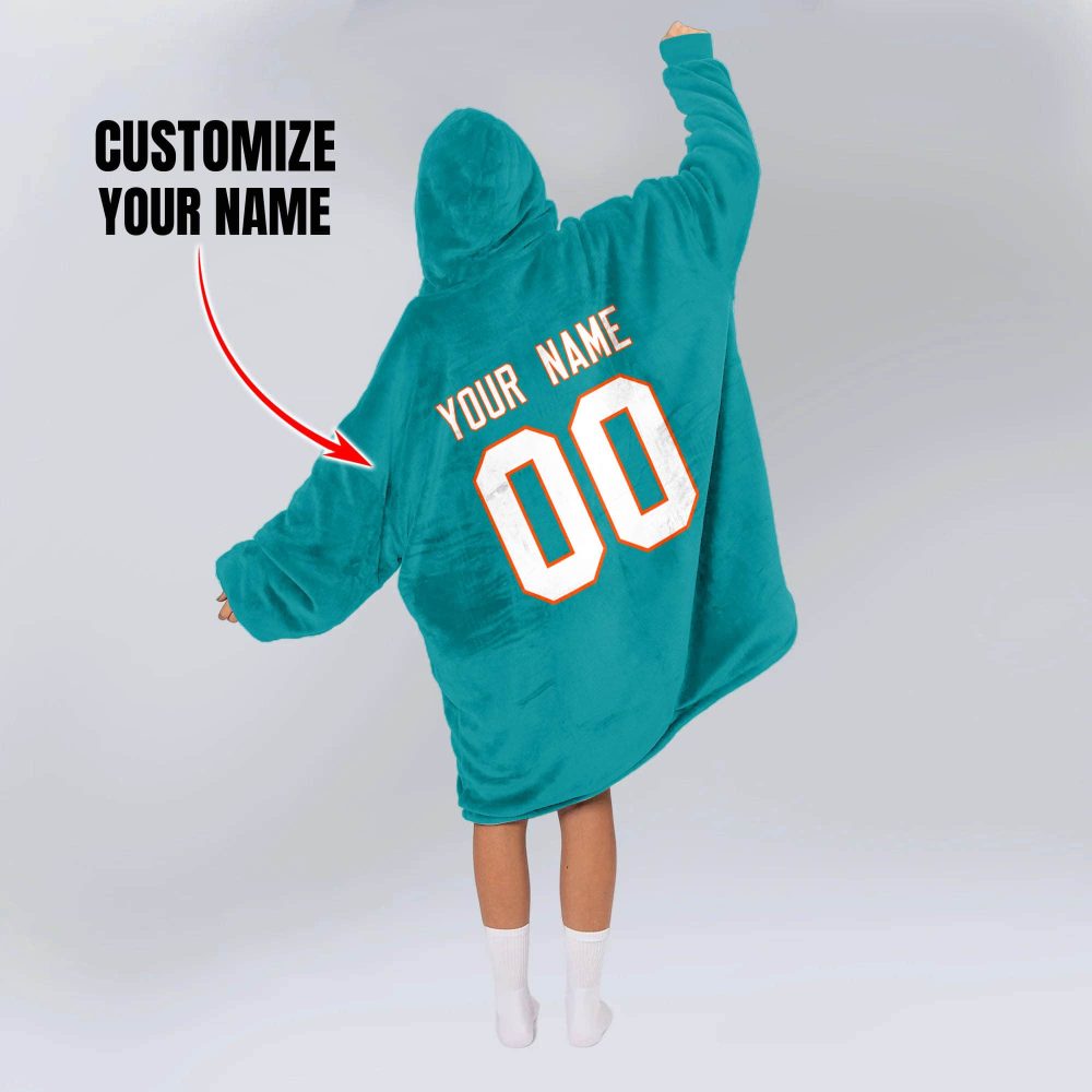 Miami Football Blanket Hoodie - Image 2