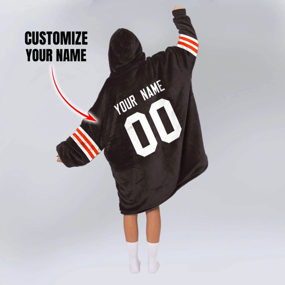 Cleveland Football Blanket Hoodie - Image 2