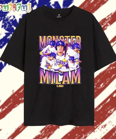 Monster Milam Lsu Tigers Player Collage T Shirt