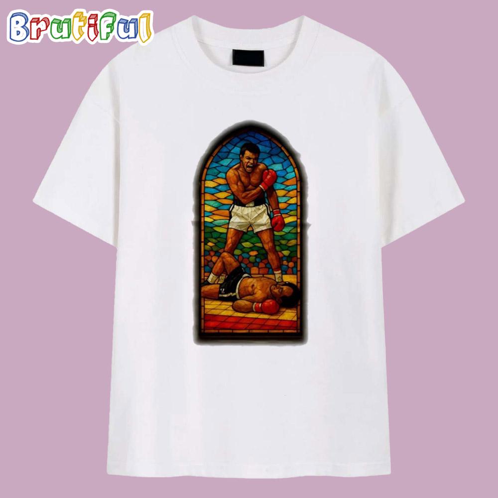 Muhammad Ali The Greatest Boxing Stained Glass T Shirt