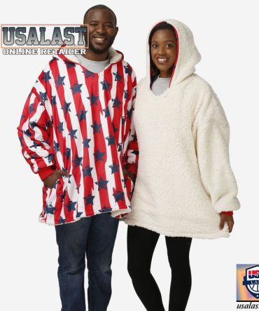 New Stars & Stripes Blanket Hoodie Hoodie Blanket