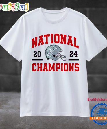 National 2024 Football Helmet Champions Ohio State Buckeyes T Shirt