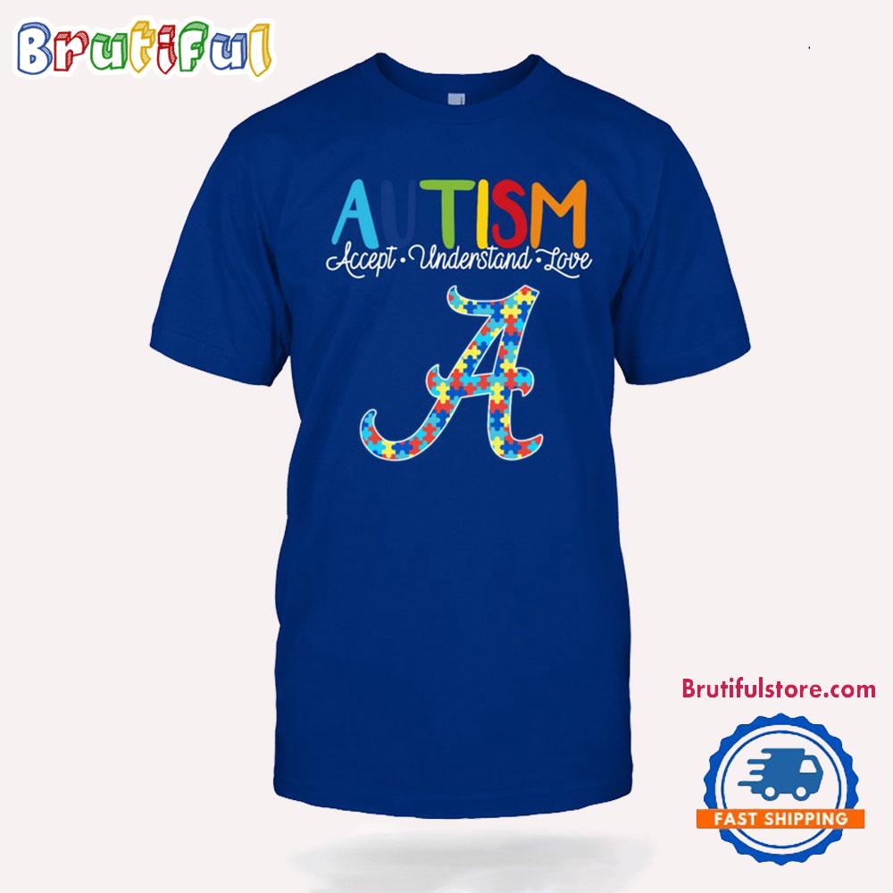 Ncaa Alabama Crimson Tide Autism Accept Understand Love T-Shirt