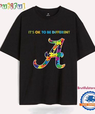 Ncaa Alabama Crimson Tide Special Autism Awareness It'S Ok To Be Different T-Shirt