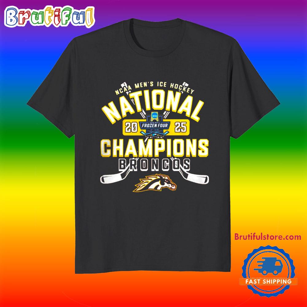 Ncaa Frozen Four Men’S Ice Hockey National Champions Western Michigan Broncos 2025 Shirts