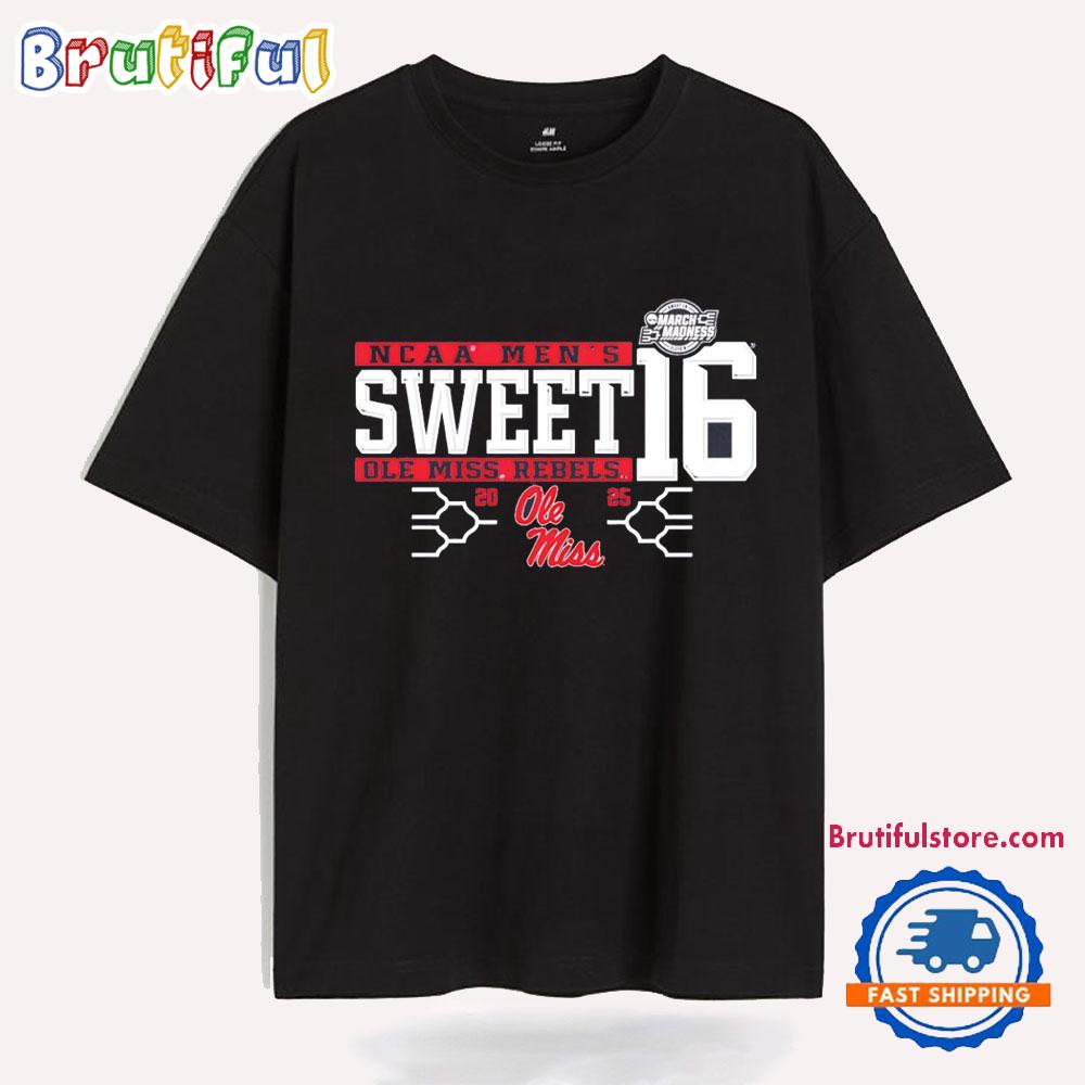 Ncaa Men’S Sweet 16 Ole Miss Rebels 2025 T Shirt
