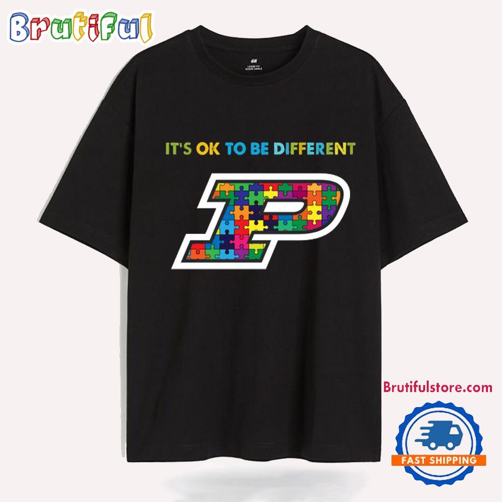 Ncaa Purdue Boilermakers Special Autism Awareness It'S Ok To Be Different T-Shirt