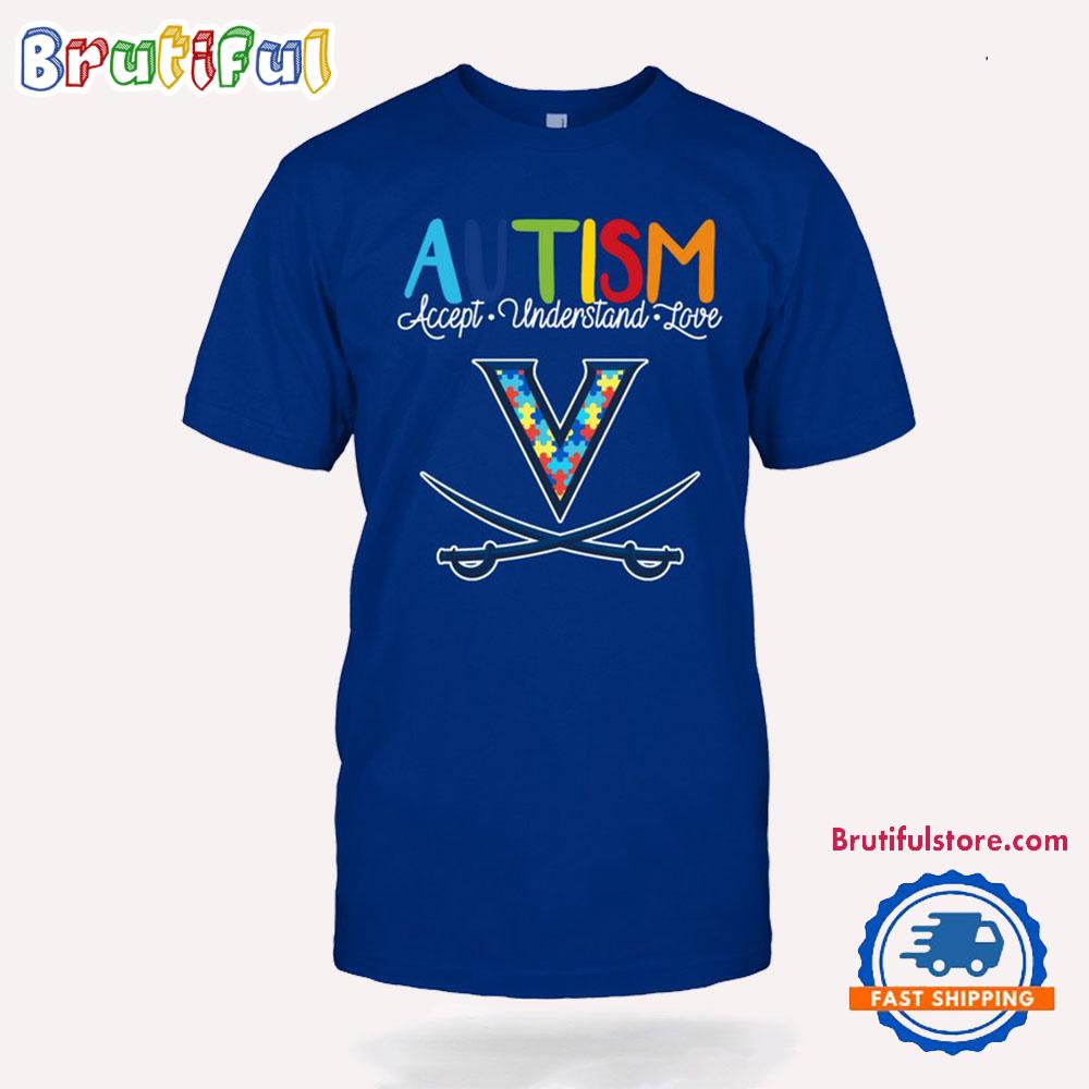 Ncaa Virginia Cavaliers Autism Accept Understand Love T-Shirt