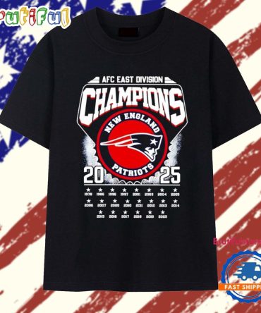 New England Patriots 2025 Afc East Division Champions Logo T Shirt