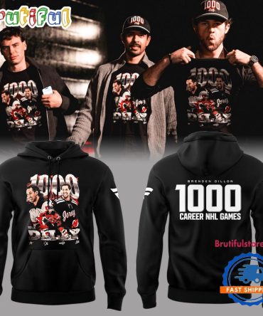 New Jersey Devils Brenden Dillon 1000 Career Nhl Games Hoodie