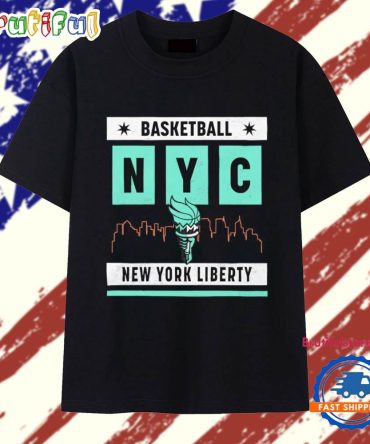 New York Liberty Basketball Skyline T Shirt