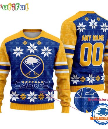 Nhl Buffalo Sabres Hockey Snow Christmas Ugly Sweater