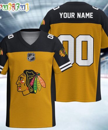 Nhl Chicago Blackhawks Hockey Team Personalized Football Jersey