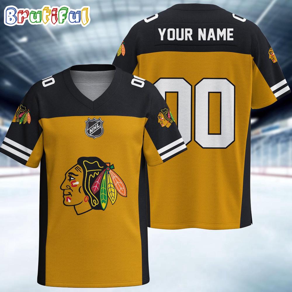 Nhl Chicago Blackhawks Hockey Team Personalized Football Jersey