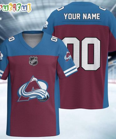 Nhl Colorado Avalanche Hockey Team Personalized Football Jersey
