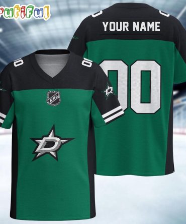 Nhl Dallas Stars Hockey Team Personalized Football Jersey