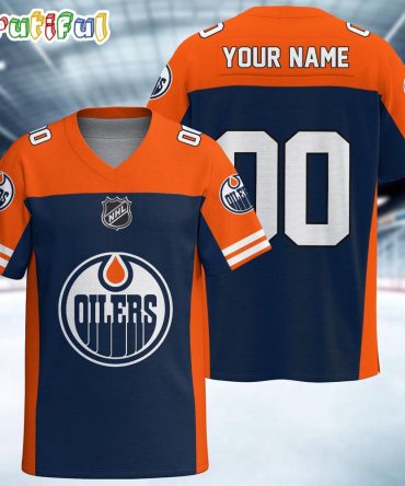 Nhl Edmonton Oilers Hockey Team Personalized Football Jersey