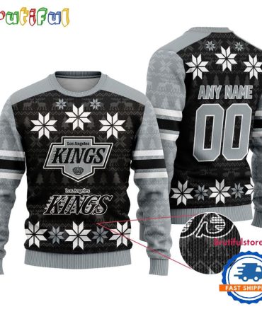 Nhl Los Angeles Kings Hockey Snow Christmas Ugly Sweater