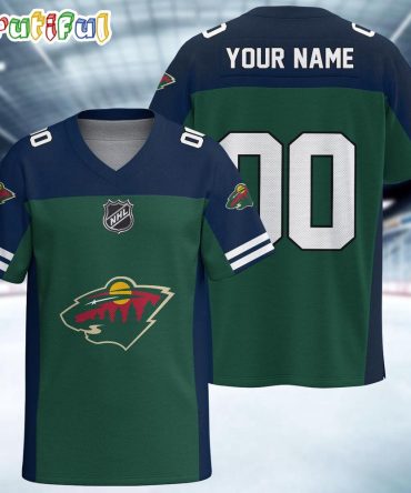 Nhl Minnesota Wild Hockey Team Personalized Football Jersey