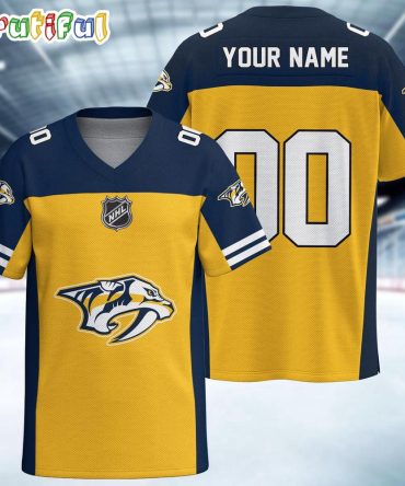 Nhl Nashville Predators Hockey Team Personalized Football Jersey
