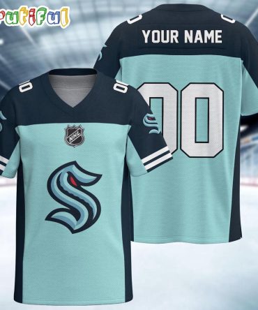 Nhl Seattle Kraken Hockey Team Personalized Football Jersey