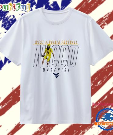 Nicco Marchiol West Virginia Mountaineers Portrait T Shirt