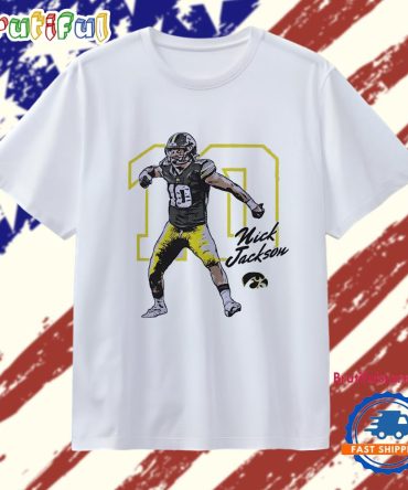 Nick Jackson Illustrated Iowa Hawkeyes T Shirt