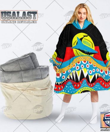Nrl Cronulla-Sutherland Sharks Lover Aboriginal Flag Indigenous Blanket Hoodie Hoodie Blanket