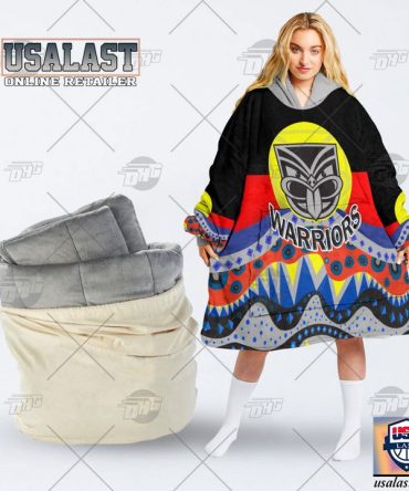 Nrl New Zealand Warriors Lover Aboriginal Flag Indigenous Blanket Hoodie Hoodie Blanket