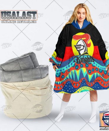 Nrl Newcastle Knights Lover Aboriginal Flag Indigenous Blanket Hoodie Hoodie Blanket