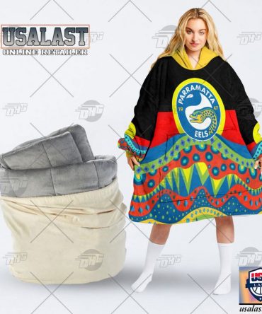 Nrl Parramatta Eels Lover Aboriginal Flag Indigenous Blanket Hoodie Hoodie Blanket