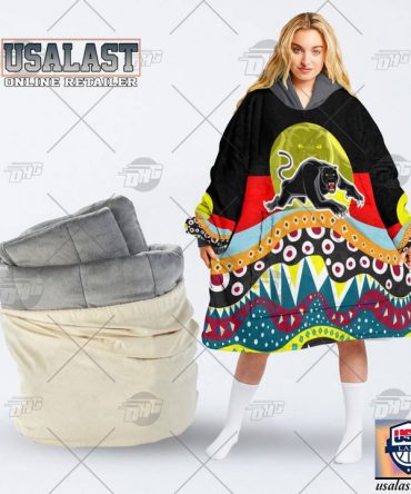 Nrl Penrith Panthers Lover Aboriginal Flag Indigenous Blanket Hoodie Hoodie Blanket
