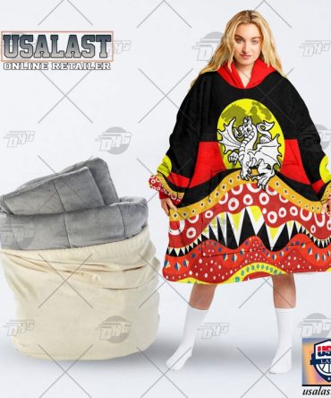 Nrl St. George Illawarra Dragons Lover Aboriginal Flag Indigenous Blanket Hoodie Hoodie Blanket