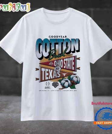 Ohio State Buckeyes Vs Texas Longhorns 2025 Cfp Goodyear Cotton Bowl Matchup T Shirt