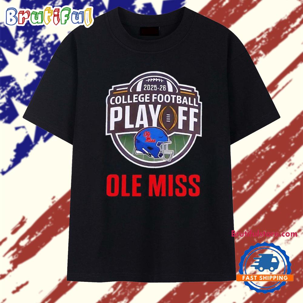 Ole Miss Rebels 2025-2026 Cfp Helmet Logo T Shirt