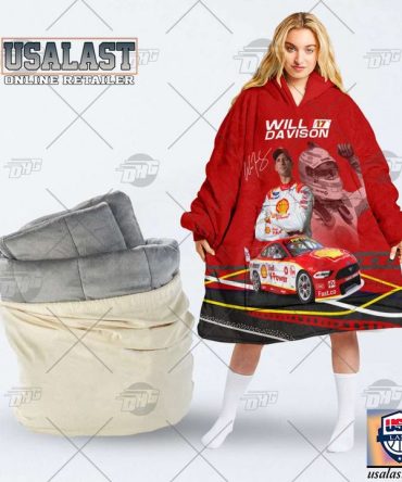 Personalized Dick Johnson Shell V-Power Racing Will Davison #11 V8 Supercars Blanket Hoodie Hoodie Blanket