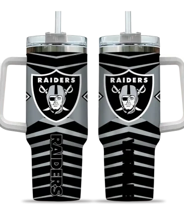 Personalized Las Vegas Raiders Chevron Layers Black 40Oz Tumbler, Stanley Cup Tumbler